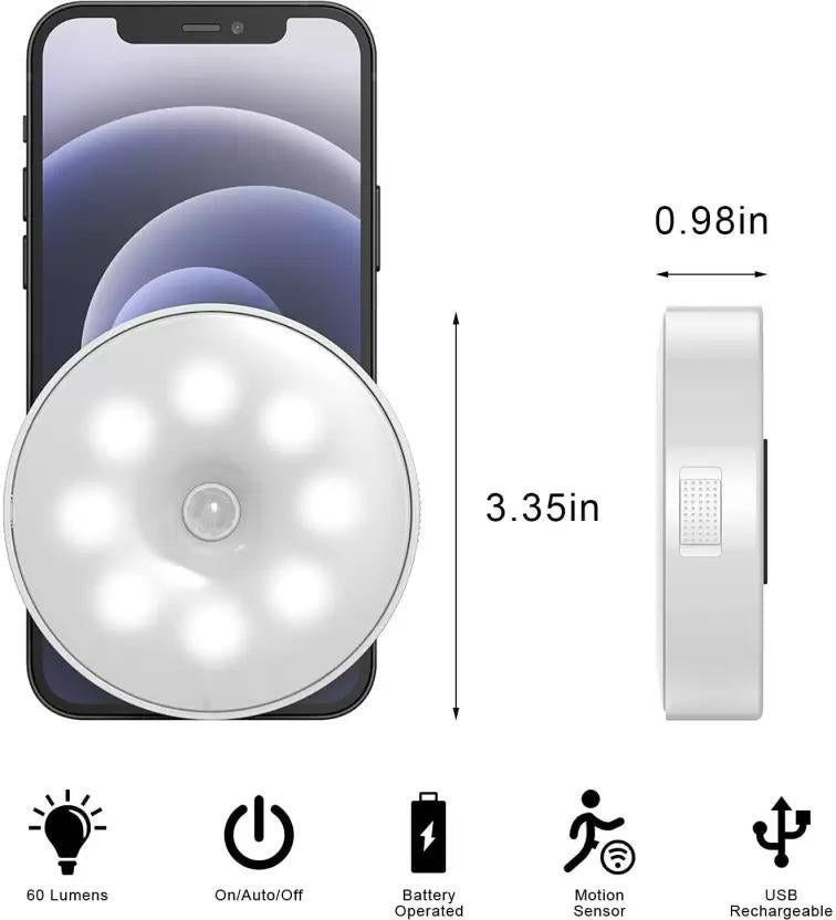 Motion Sensor Light for Home with USB Charging Wireless LED Night Light